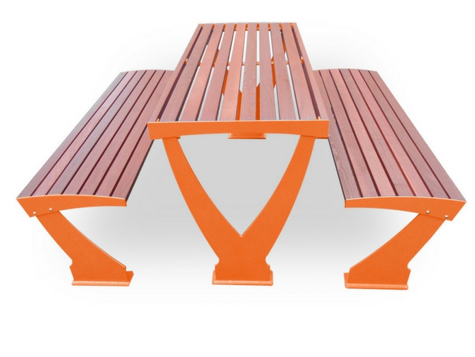 EM079 Table and EM077 Bench, Valletta Setting in orange.jpg